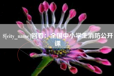 安庆回看：全国中小学生消防公开课