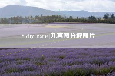安庆九宫图分解图片