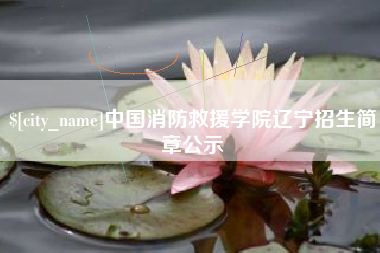 安庆中国消防救援学院辽宁招生简章公示