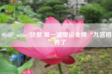 安庆骄傲!第一波奥运金牌“九宫格”齐了