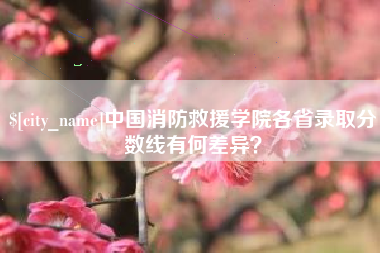 安庆中国消防救援学院各省录取分数线有何差异？