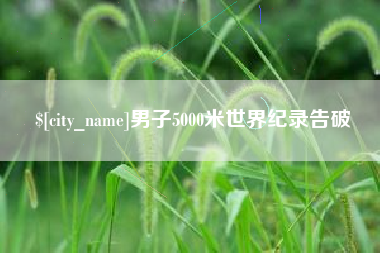 安庆男子5000米世界纪录告破