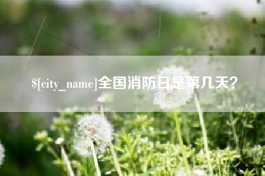 安庆全国消防日是第几天？