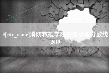 安庆消防救援学院招生录取分数线2019