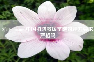 安庆中国消防救援学院对视力要求严格吗