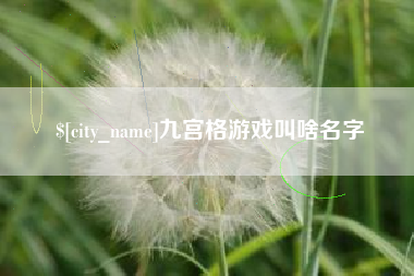 安庆九宫格游戏叫啥名字