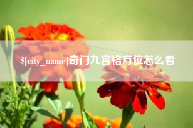 安庆奇门九宫格方位怎么看