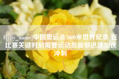 安庆中国奥运会5000米世界纪录-在比赛关键时刻需要运动员能够迅速加速冲刺