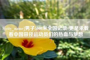 安庆男子5000米全国记录-更是承载着中国田径运动员们的热血与梦想