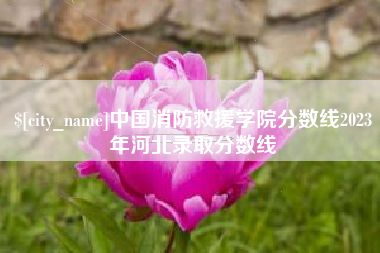 安庆中国消防救援学院分数线2023年河北录取分数线