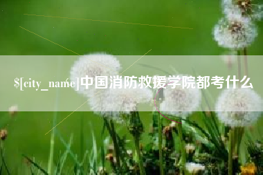 安庆中国消防救援学院都考什么