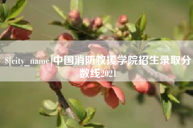 安庆中国消防救援学院招生录取分数线2021