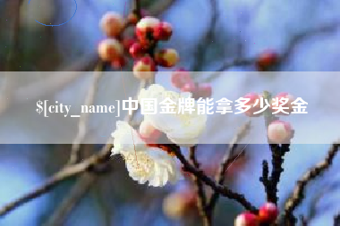 安庆中国金牌能拿多少奖金