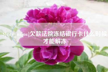 安庆欠款法院冻结银行卡什么时候才能解冻