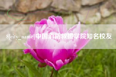 安庆中国消防救援学院知名校友