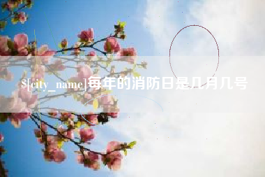 安庆每年的消防日是几月几号