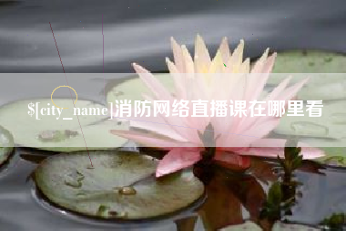 安庆消防网络直播课在哪里看