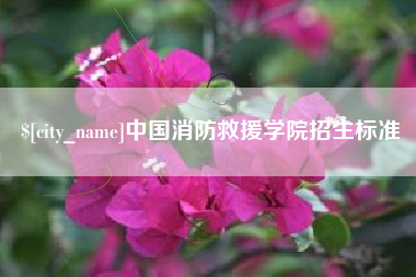 安庆中国消防救援学院招生标准