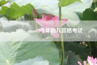 安庆今年的九宫格考试