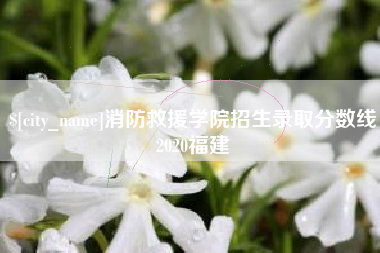 安庆消防救援学院招生录取分数线2020福建
