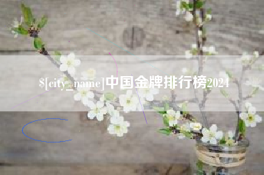 安庆中国金牌排行榜2024
